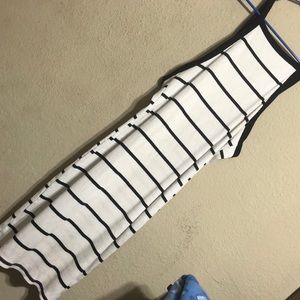 Black and white tee dress